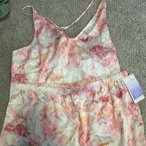 Silk stars above PJ shorts and tank set